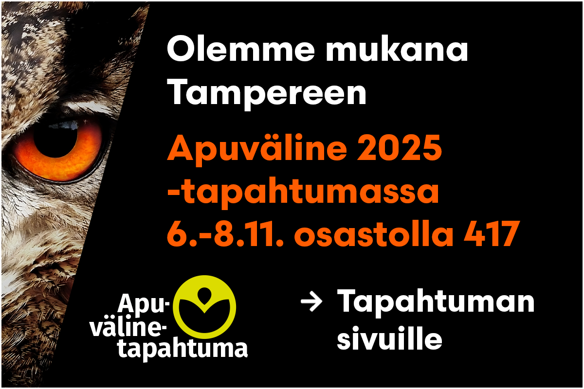 Näköpiste Polarprint on mukana Tampereen Apuväline 2025 tapahtumassa 6.-8.11 osastolla 417